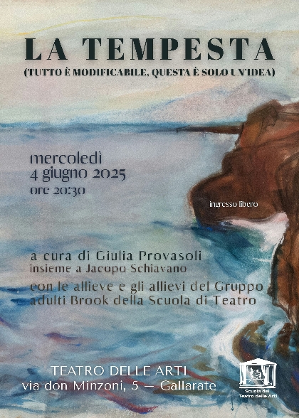 LA TEMPESTA (tutto è modificabile, questa è solo un’idea)